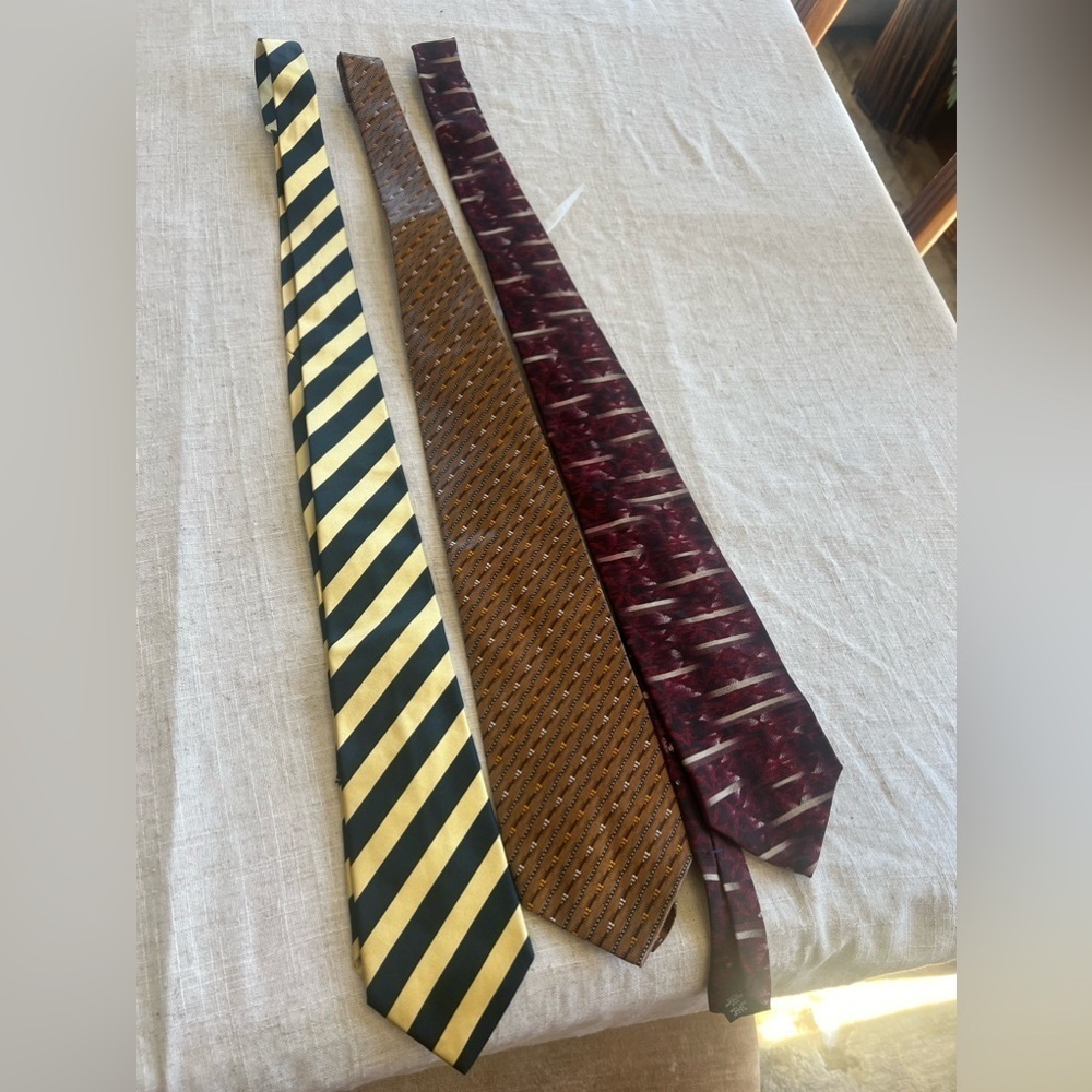 Silk Ties. All 100% silk men’s ties all three for $25.